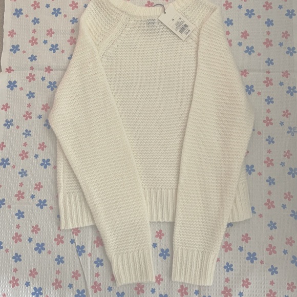 nwt white/cream fuzzy sweater - Picture 2 of 2
